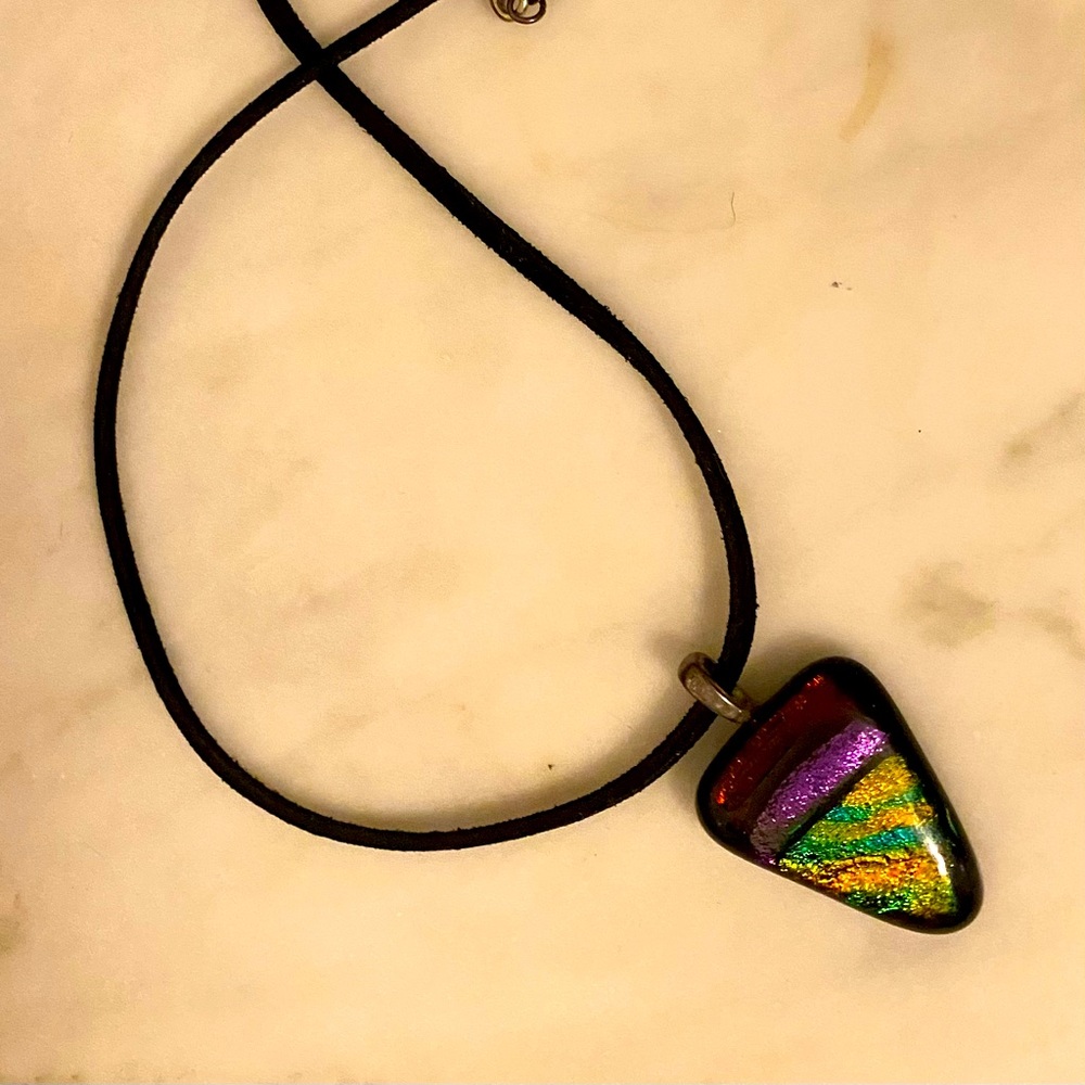 Dichroic Glass Necklace